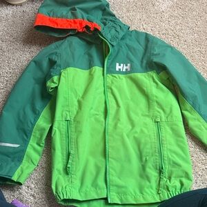 Helly Hansen Two-Tone Green Jacket with Orange Accents